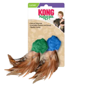 KONG Cat Naturals Crinkle Ball with Feathers Cat Toy