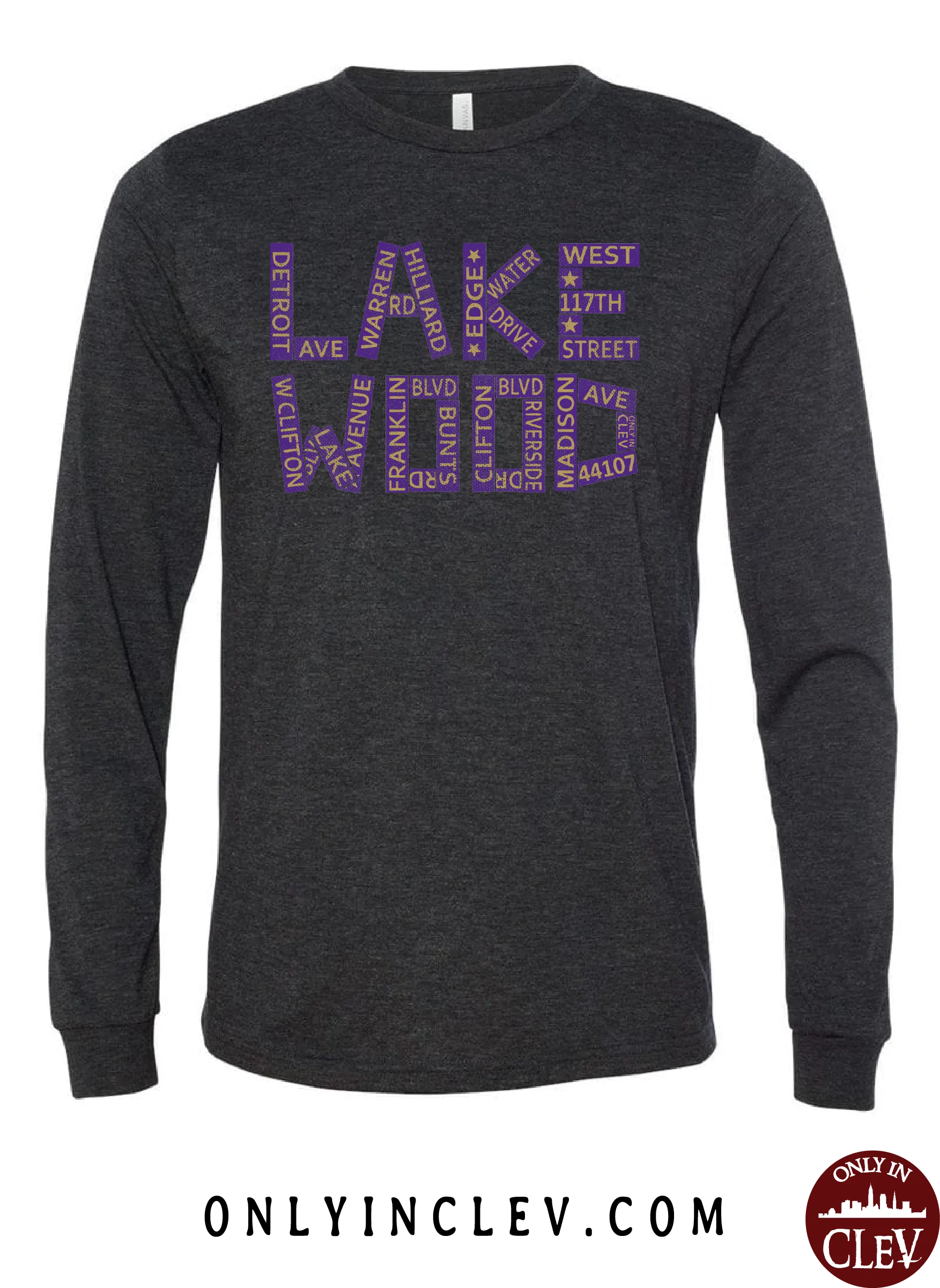 Lakewood Streets Design Long Sleeve T-Shirt