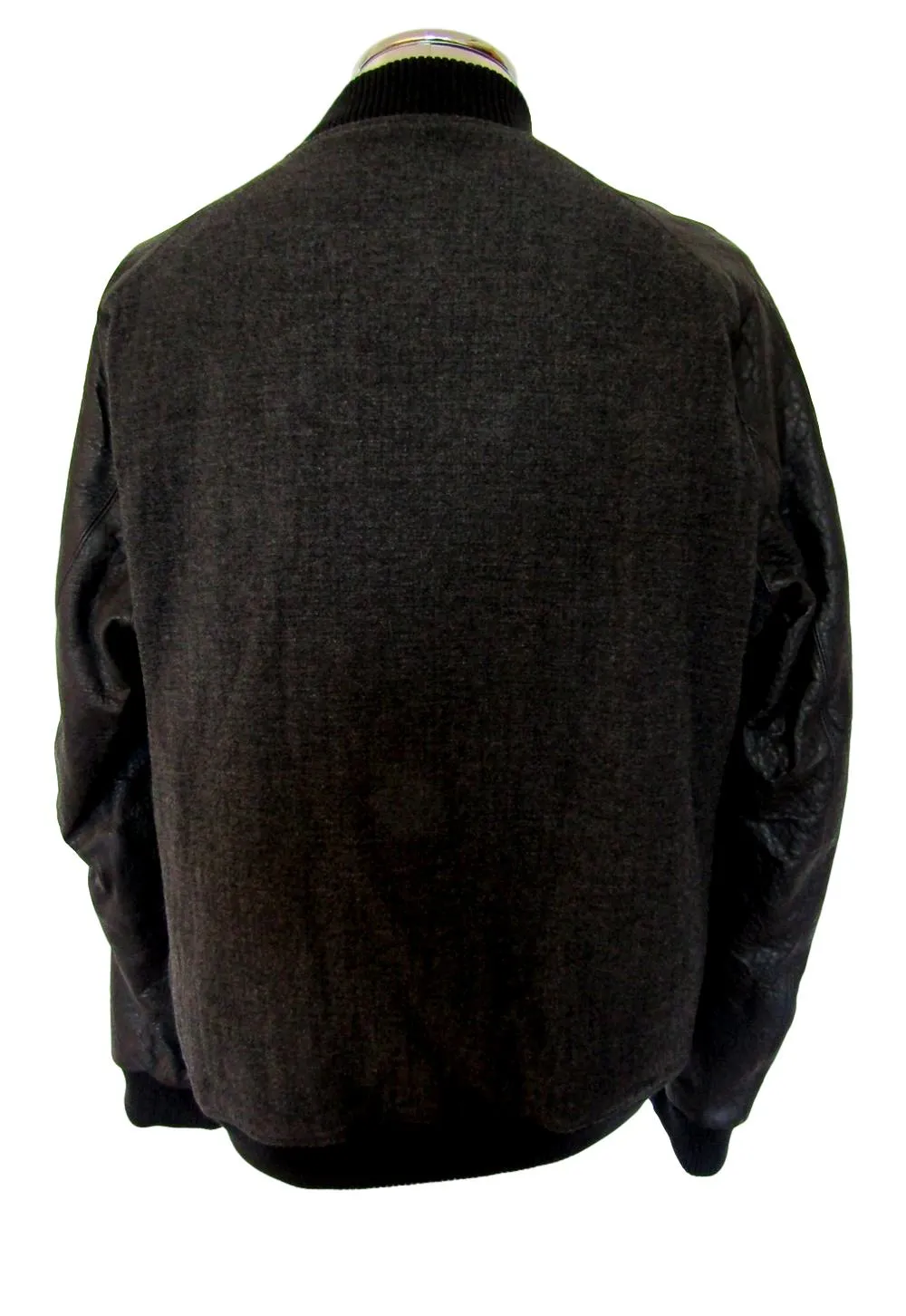Leather & Cotton Bomber Jacket