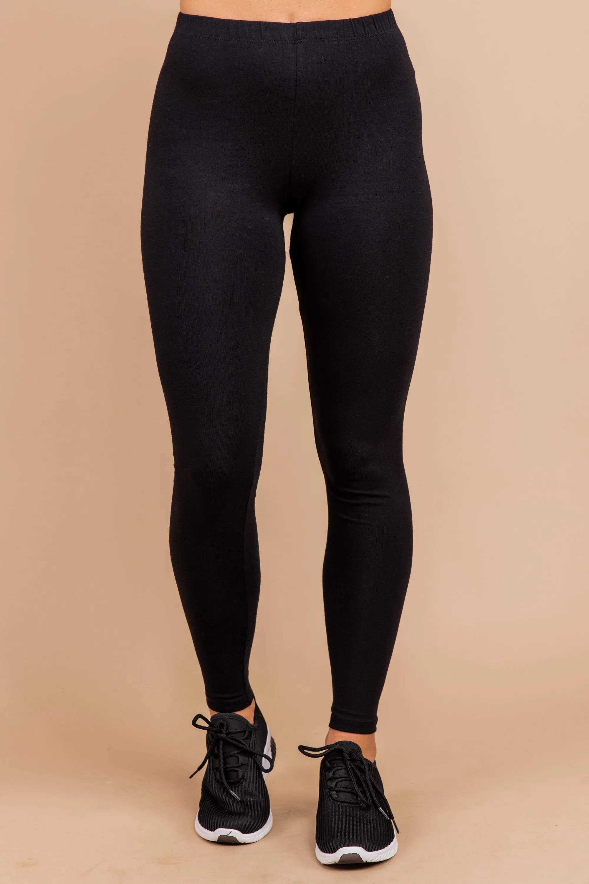 Let's Get A Move On Black Leggings