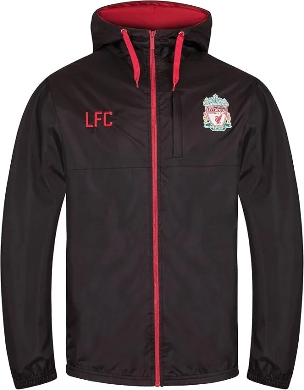 Liverpool FC Mens Jacket Shower Windbreaker Official Football Gift