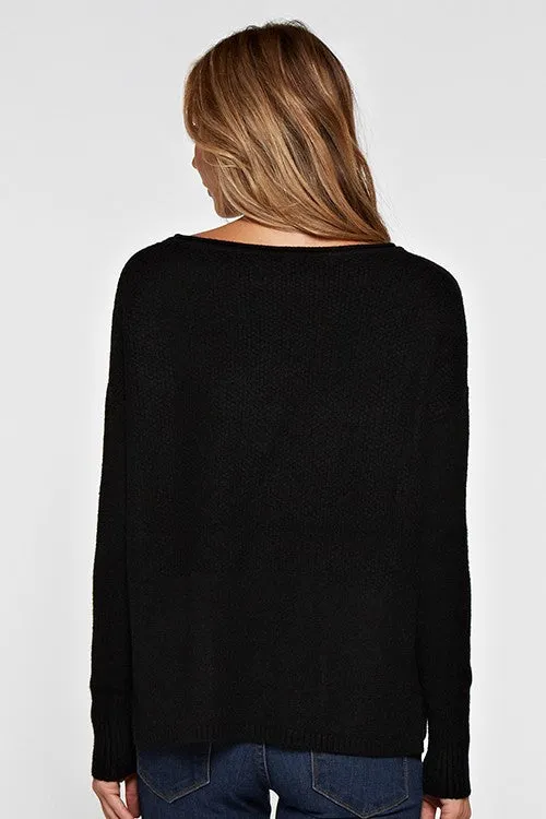 Long Sleeve Textured Sweater