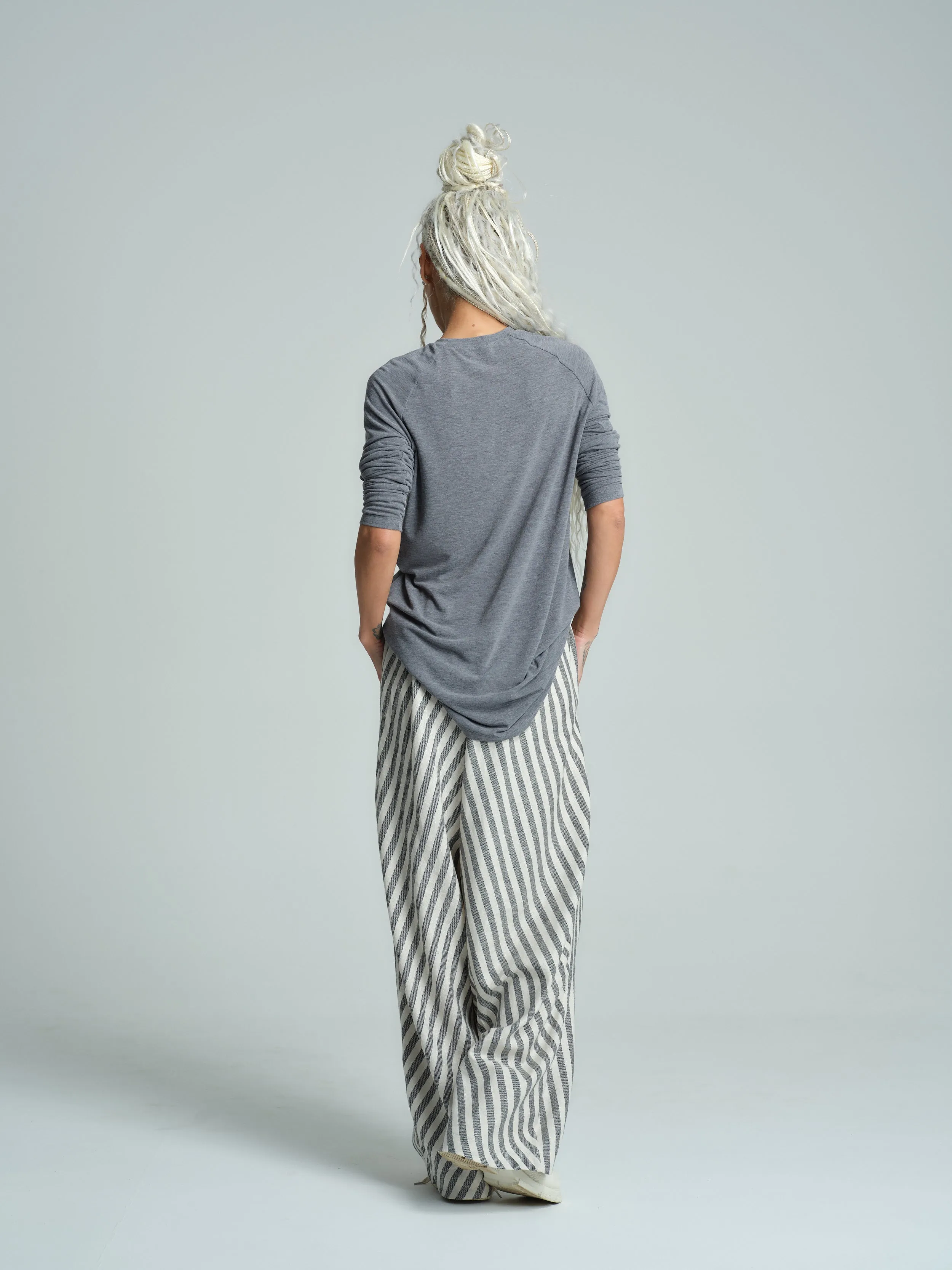 Long-Sleeved Cotton-Blend Top