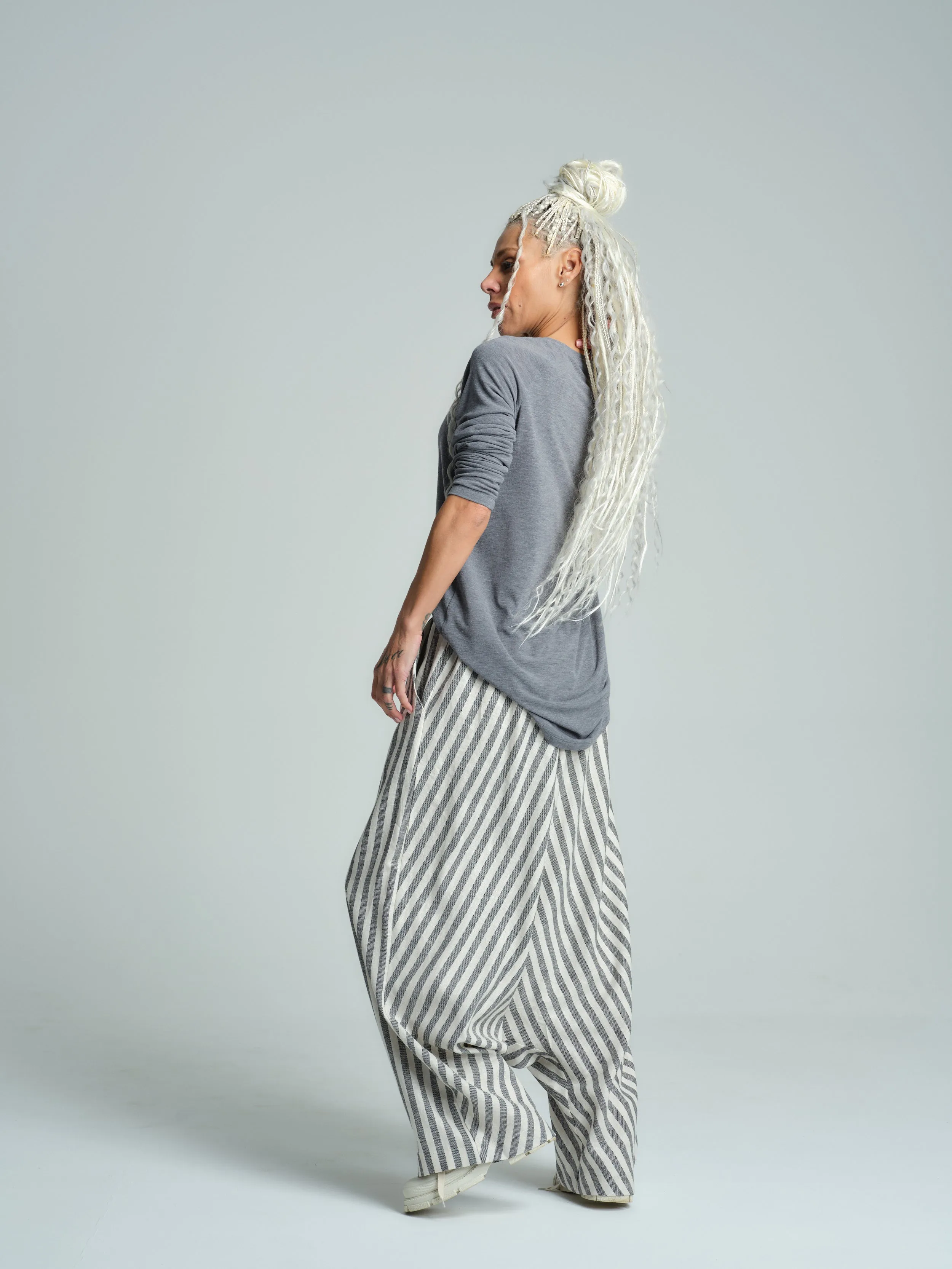 Long-Sleeved Cotton-Blend Top