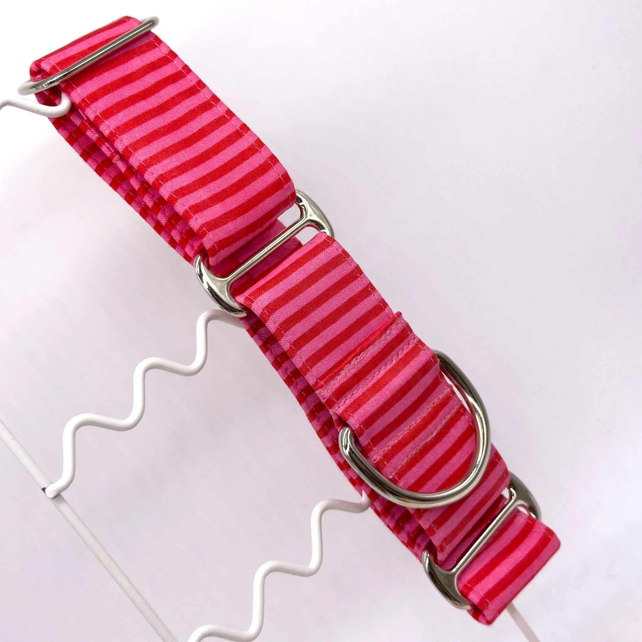 Martingale Collar - Cherry Stripes