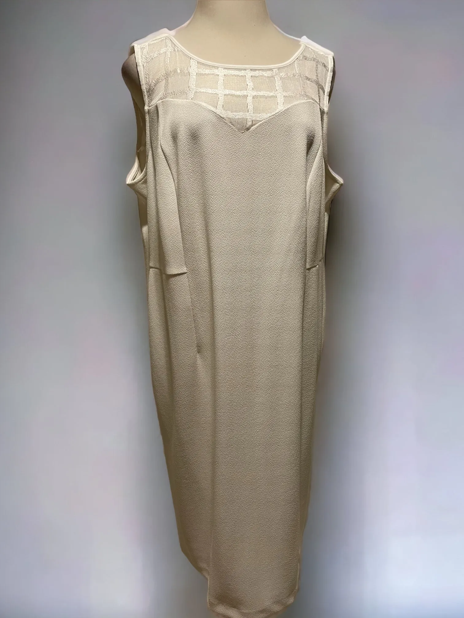 Maya Brooke Size 24W Off White Dress