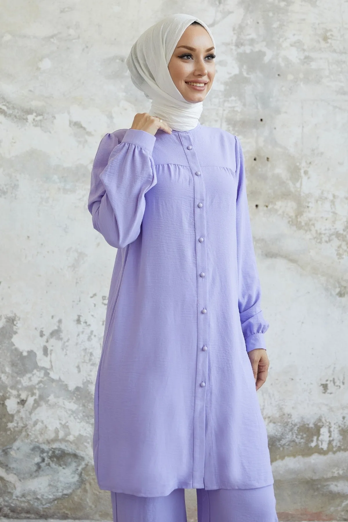 MDS Women Arfa Ayrobin Buttoned Casual Suit - Lilac - Tübingen
