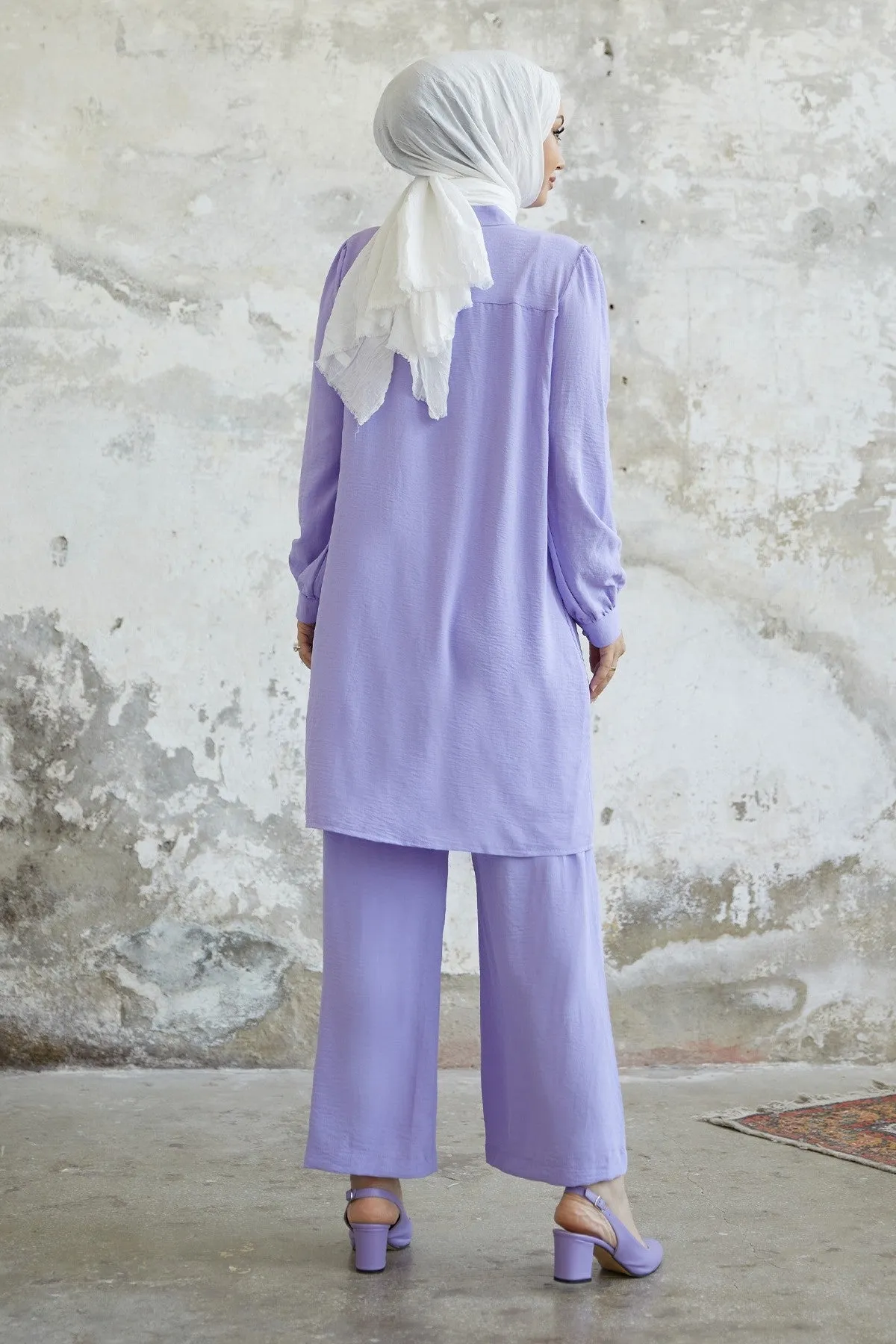 MDS Women Arfa Ayrobin Buttoned Casual Suit - Lilac - Tübingen