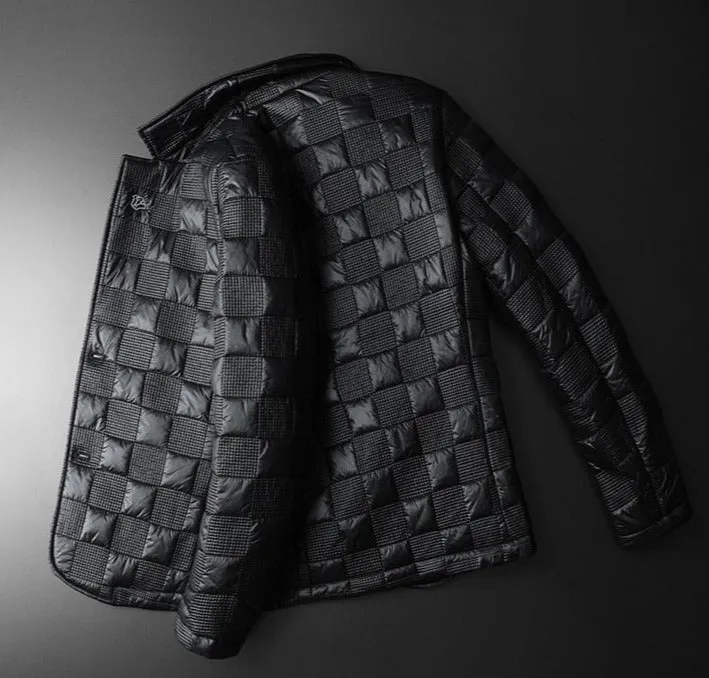 Men Vintage Duck Down Lapel Jacket