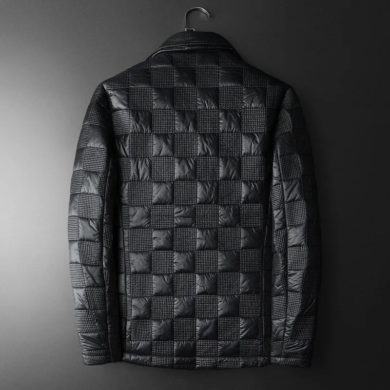Men Vintage Duck Down Lapel Jacket