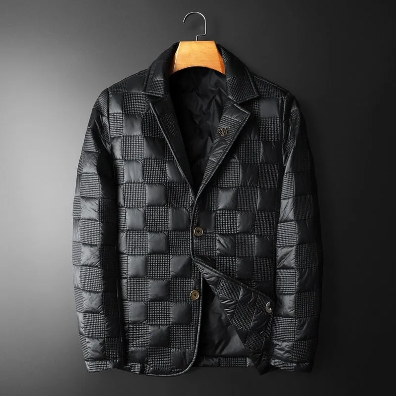 Men Vintage Duck Down Lapel Jacket