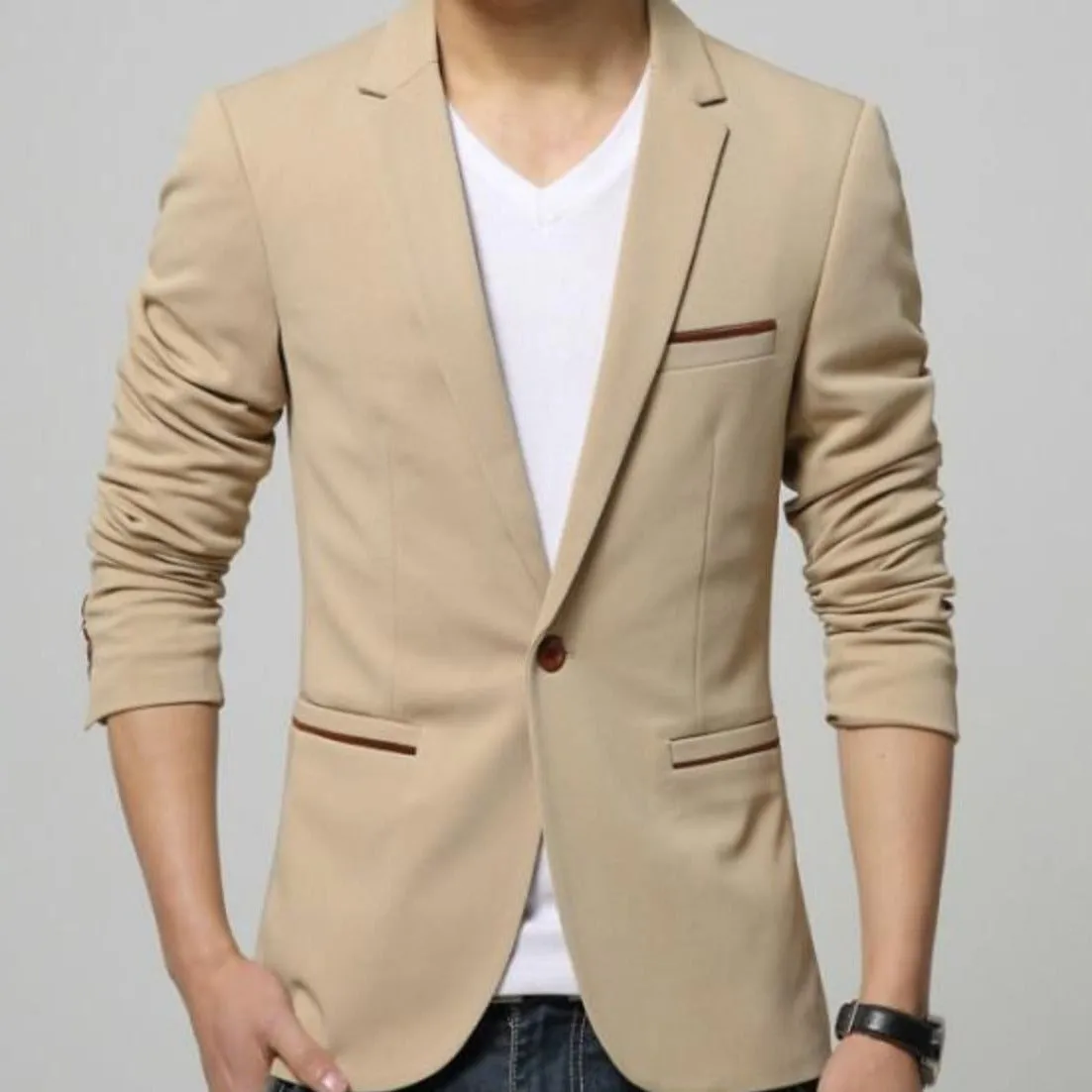 Mens Single Button Blazer