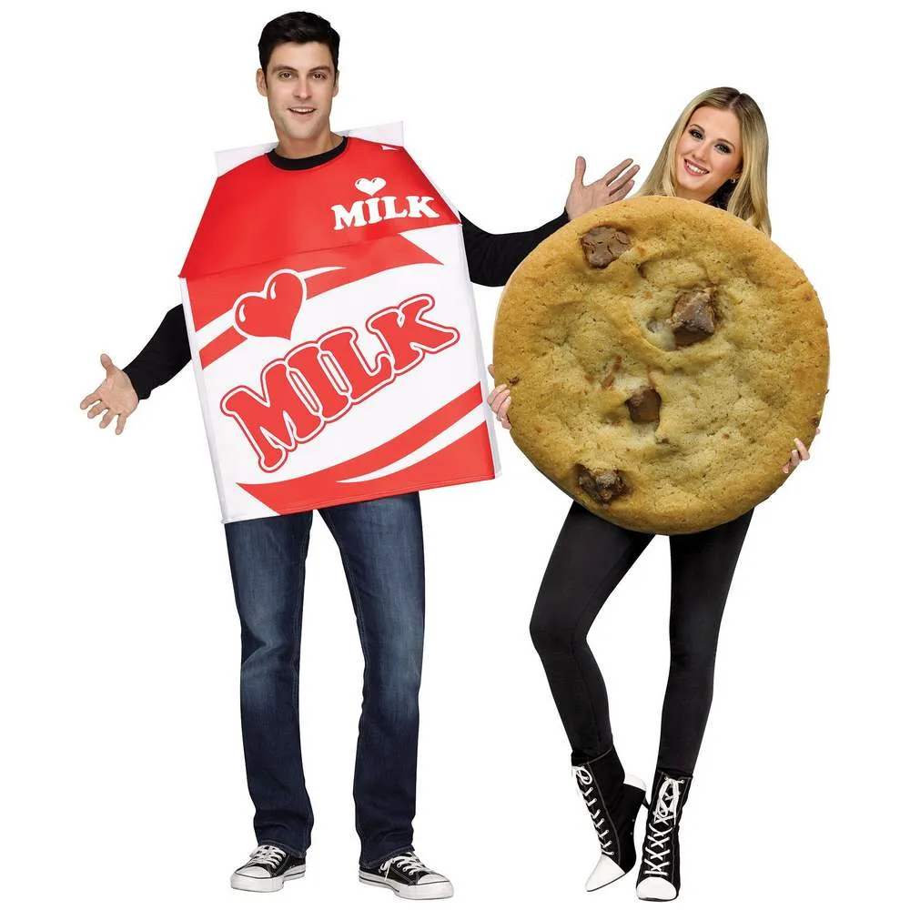 Milk and Cookies Adult Couples Costumes- one size