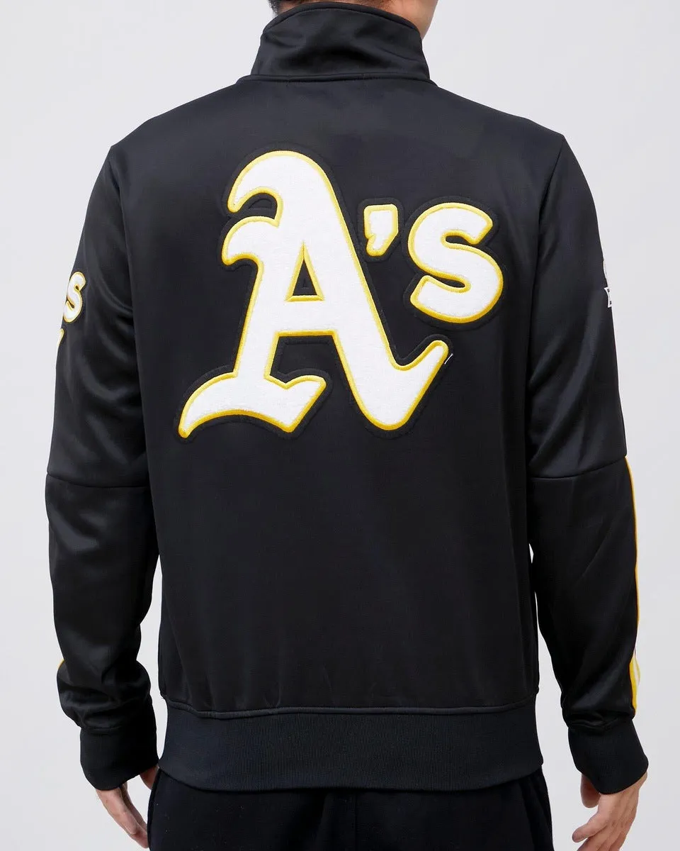 MLB OAKLAND ATHLETICS HOMETOWN MEN'S TRACK JACKET (BLACK/YELLOW)