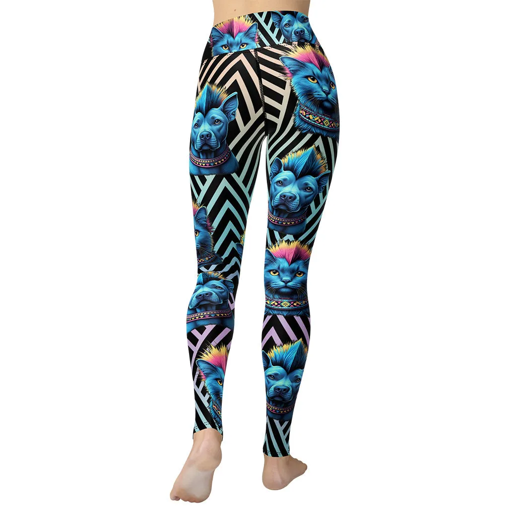 Mohawk Cats & Dogs Yoga Leggings