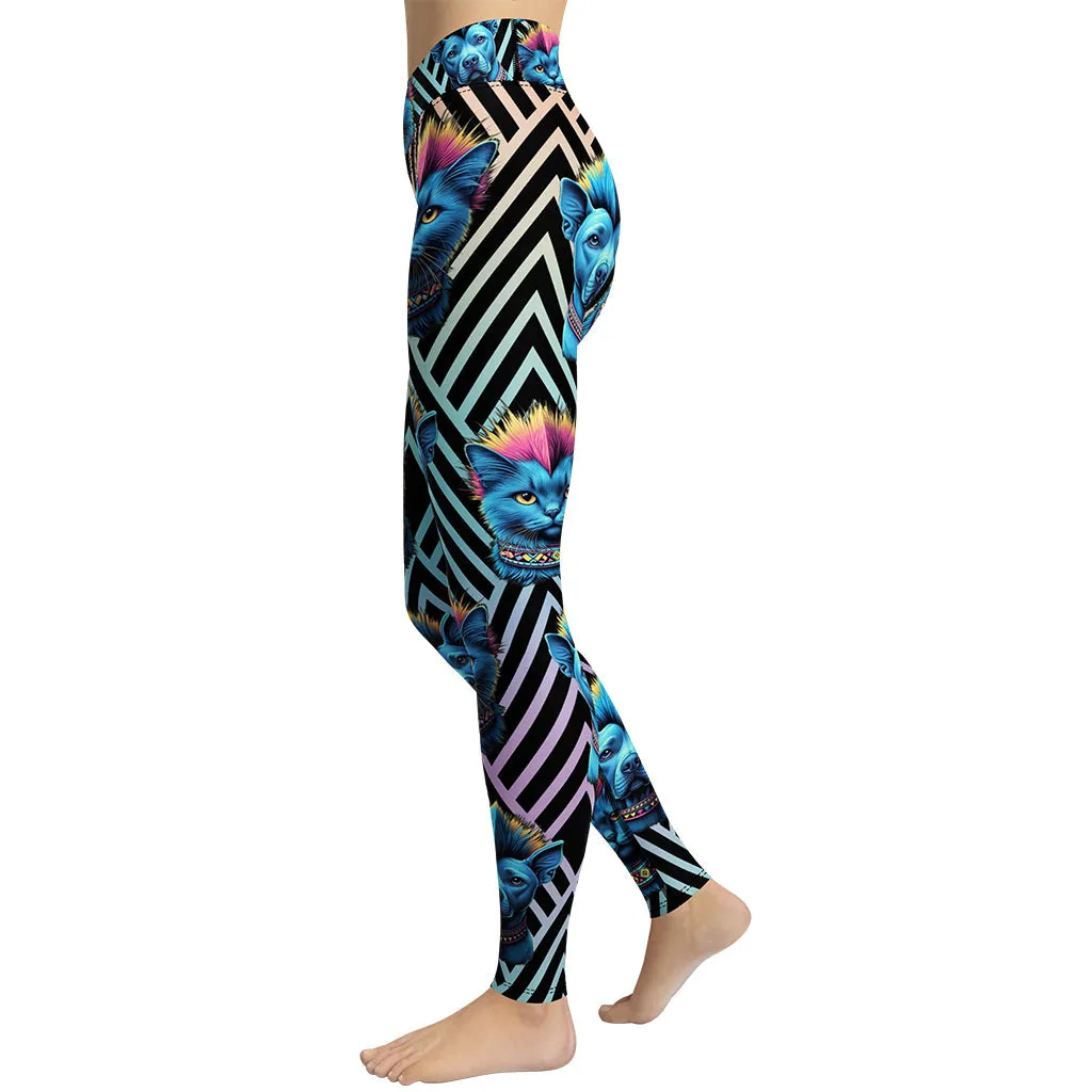 Mohawk Cats & Dogs Yoga Leggings