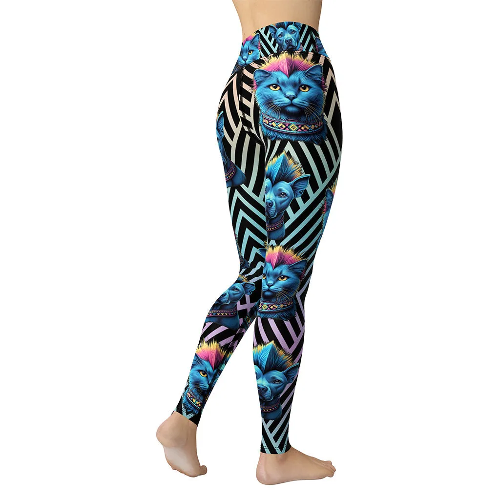 Mohawk Cats & Dogs Yoga Leggings