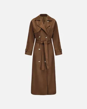 Molly Faux Suede Trench