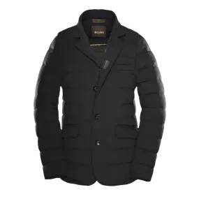 Moorer Black 'Zayn' Down-Filled Padded Coat
