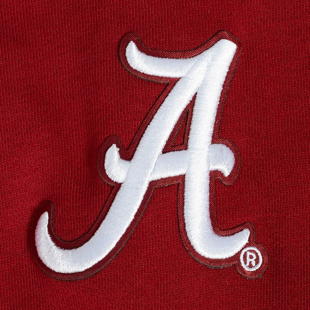 NCAA UNIVERSITY OF ALABAMA CLASSIC WOMEN'S FLC CROPPED PO HOODIE (CARDINAL RED)
