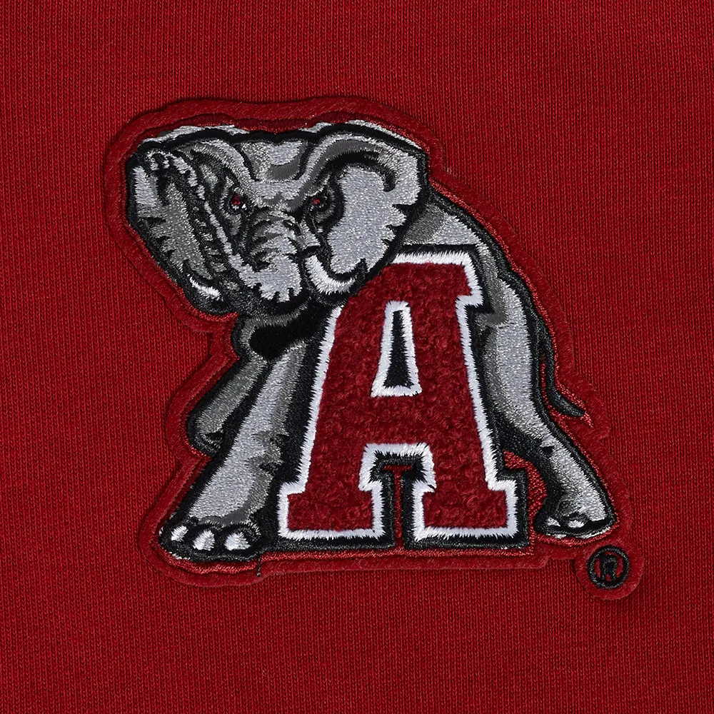 NCAA UNIVERSITY OF ALABAMA CLASSIC WOMEN'S FLC CROPPED PO HOODIE (CARDINAL RED)