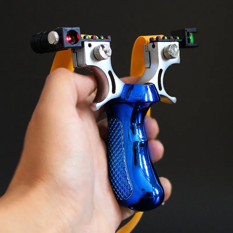 New Professional Alloy Bow Head Resin Handled Slingshot