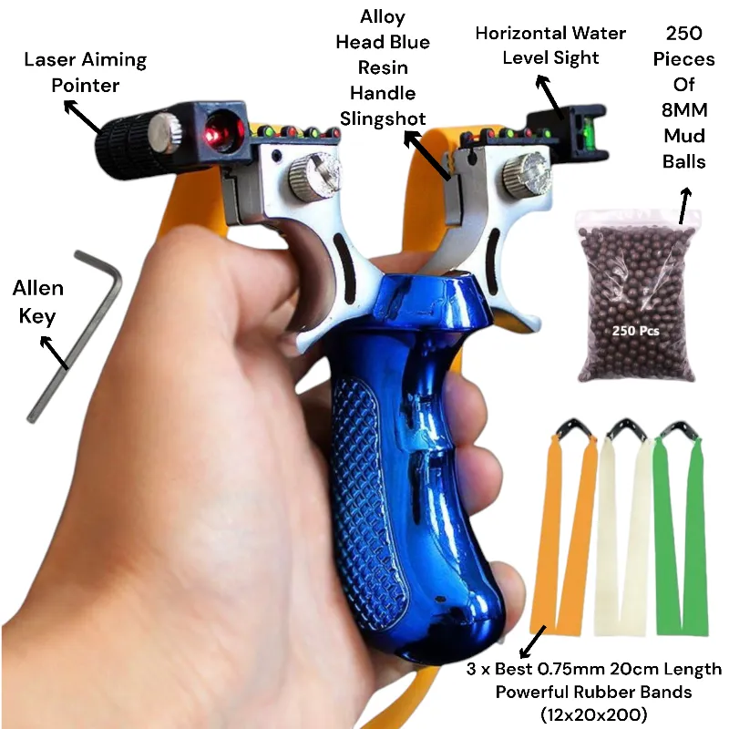 New Professional Alloy Bow Head Resin Handled Slingshot