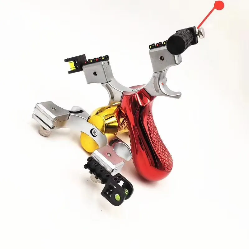 New Professional Alloy Bow Head Resin Handled Slingshot