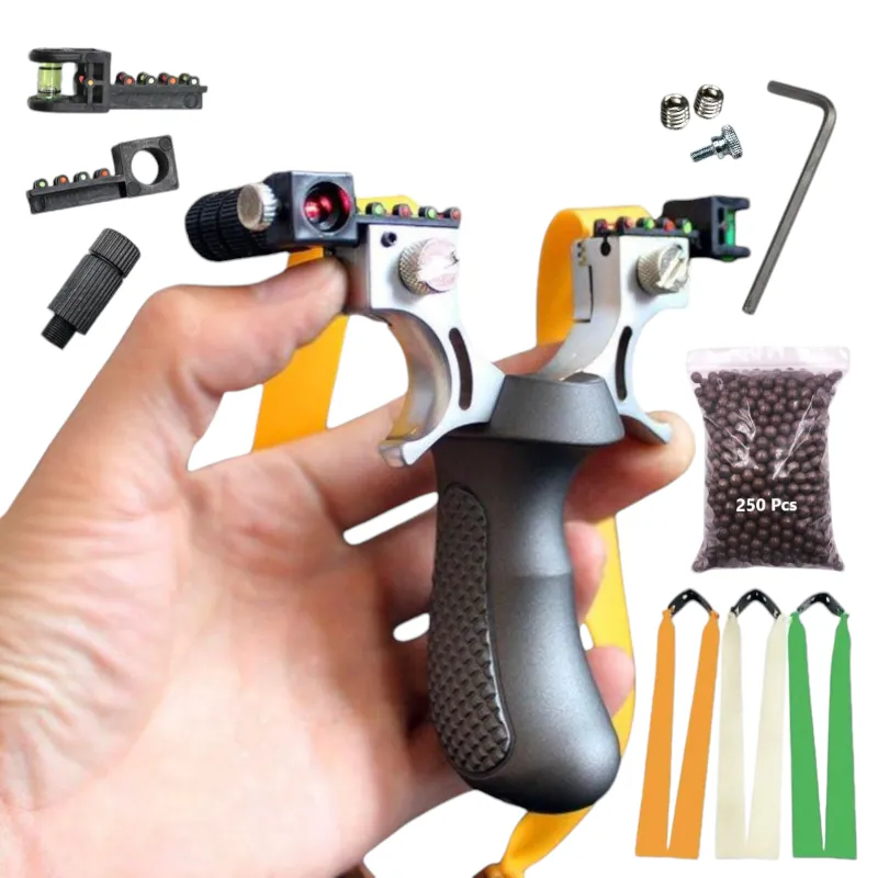 New Professional Alloy Bow Head Resin Handled Slingshot