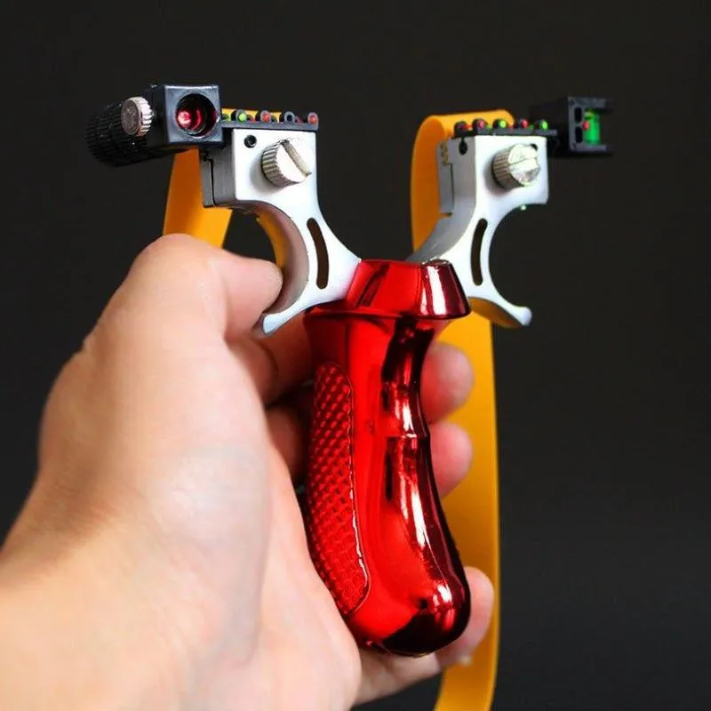 New Professional Alloy Bow Head Resin Handled Slingshot