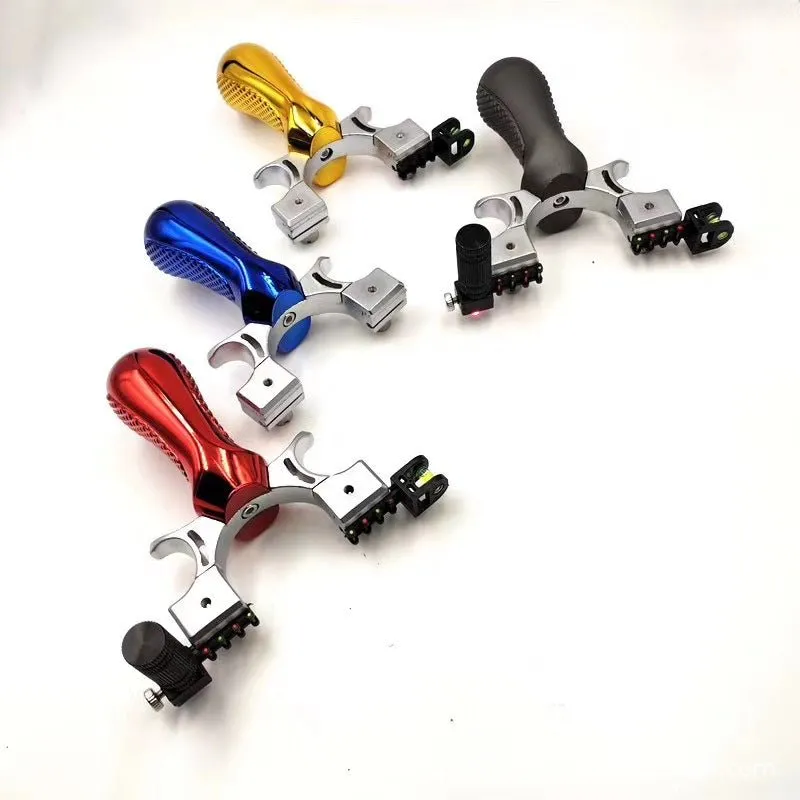New Professional Alloy Bow Head Resin Handled Slingshot