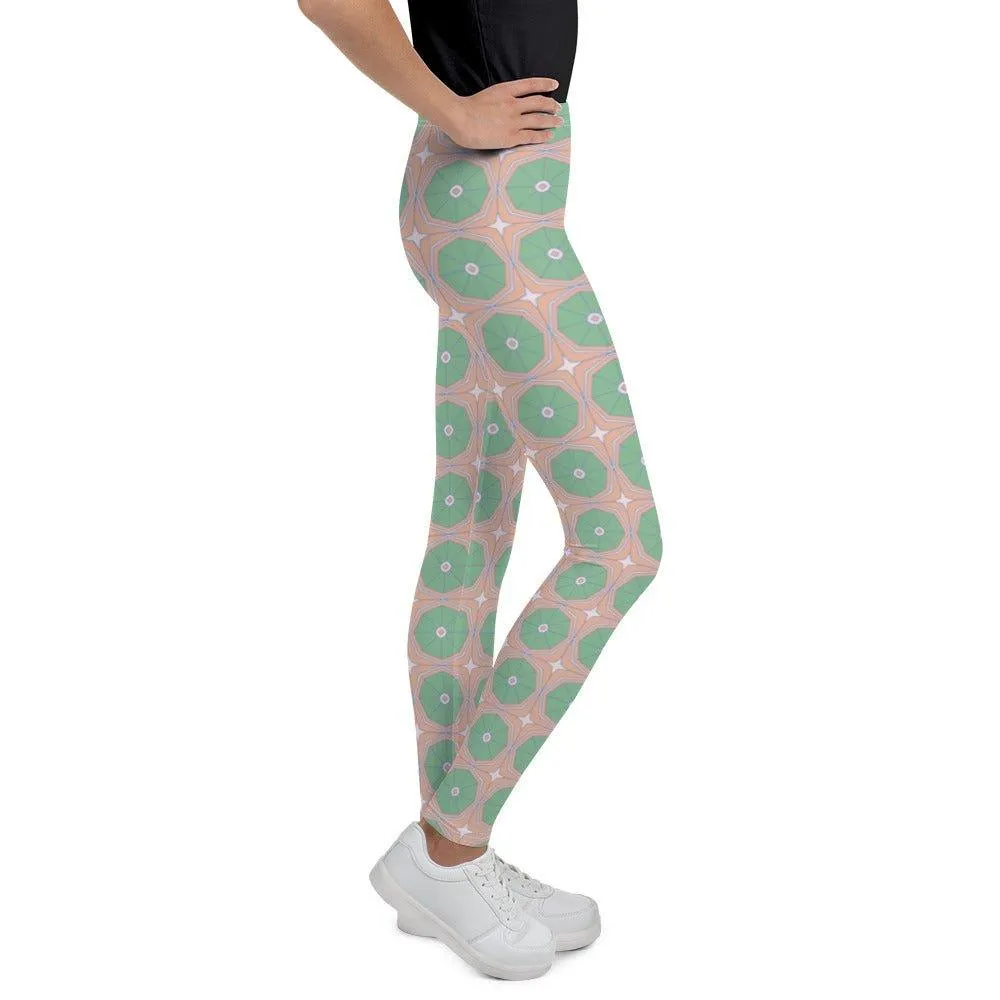 Octagon Patterned Youth Leggings