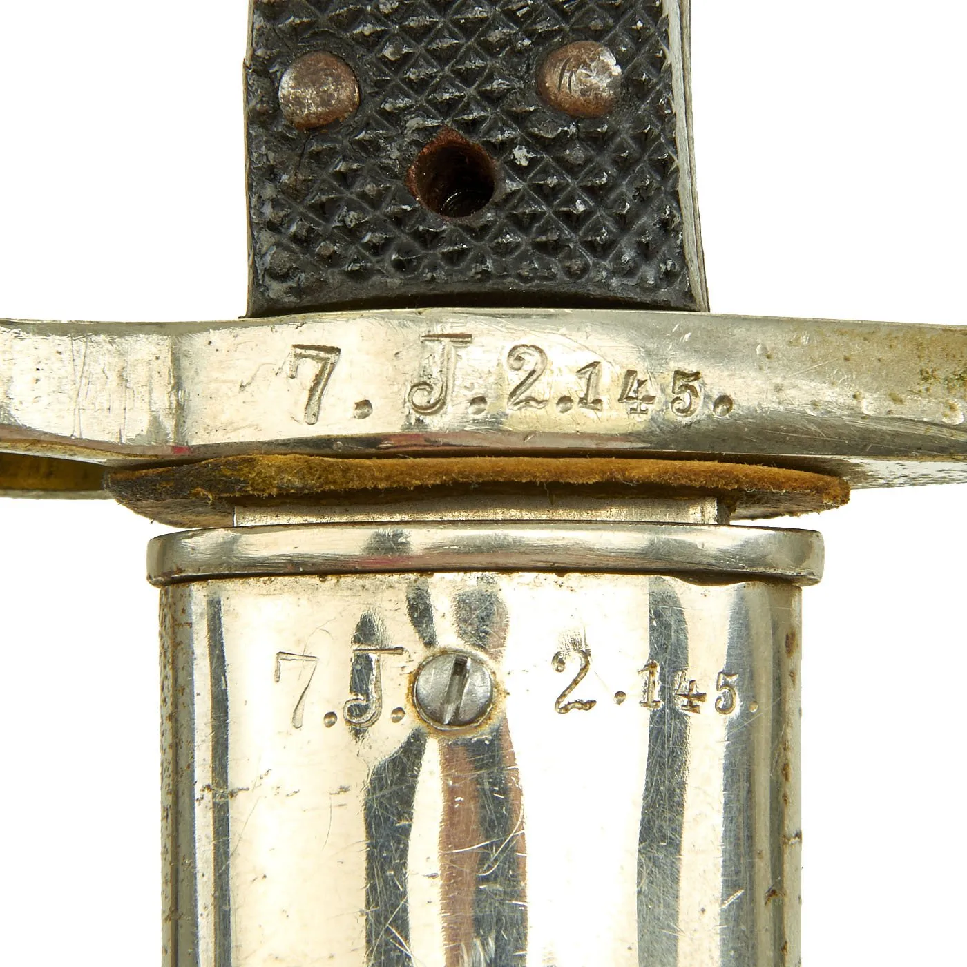 Original German Jäger Battalion Marked Model 1871 Hirschfänger Parade Bayonet with Scabbard