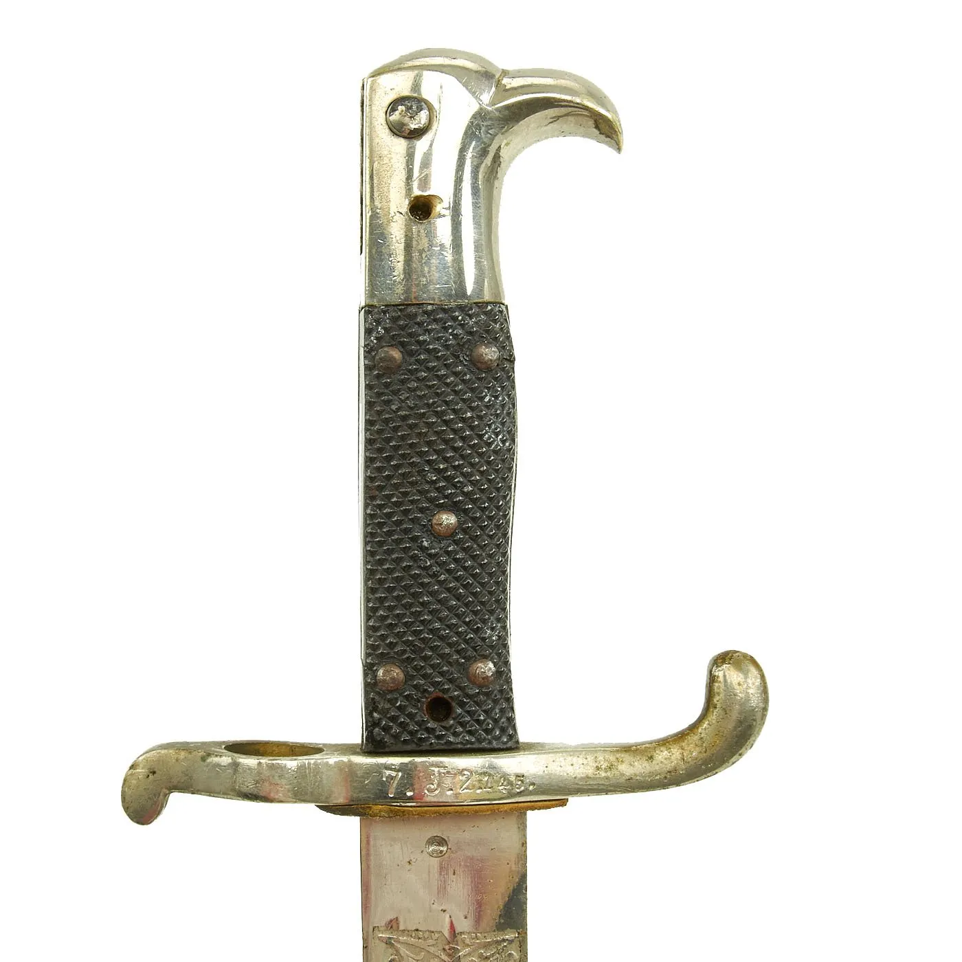 Original German Jäger Battalion Marked Model 1871 Hirschfänger Parade Bayonet with Scabbard