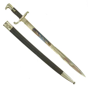 Original German Jäger Battalion Marked Model 1871 Hirschfänger Parade Bayonet with Scabbard