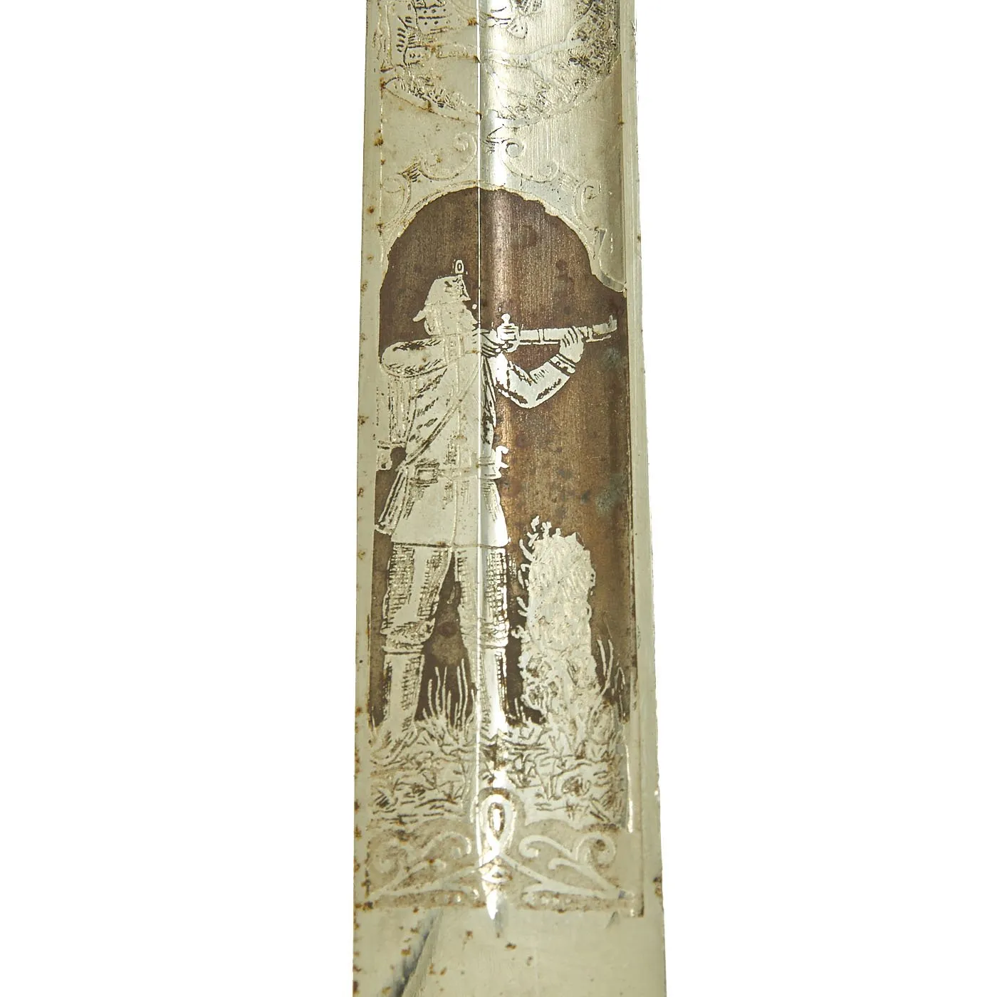 Original German Jäger Battalion Marked Model 1871 Hirschfänger Parade Bayonet with Scabbard
