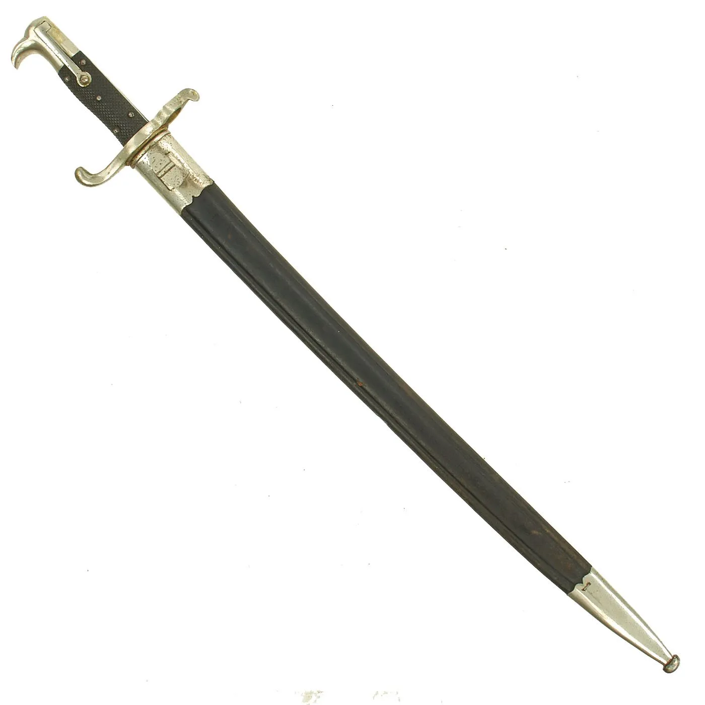 Original German Jäger Battalion Marked Model 1871 Hirschfänger Parade Bayonet with Scabbard