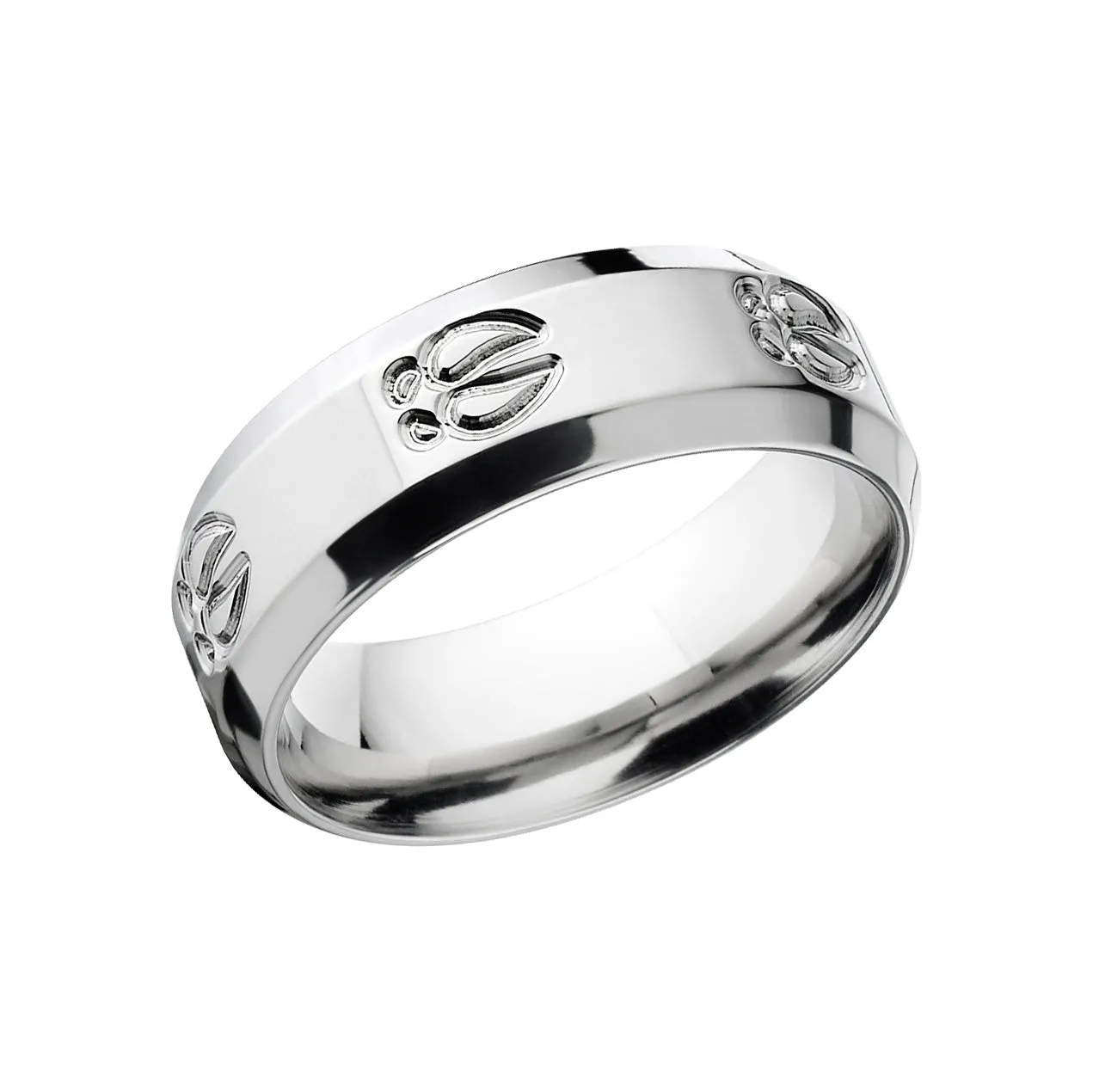Outdoor Hunting Rings, Titanium Animal Track Ring