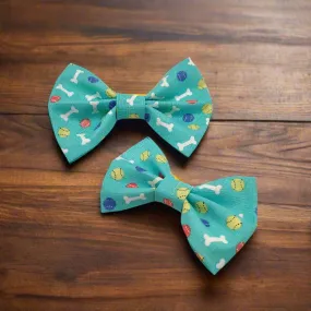 Over the Collar Bow Tie - Dog Bones and Balls