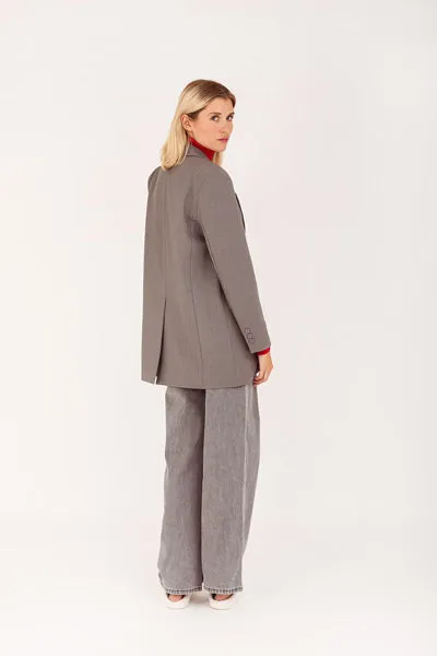 Oversized blazer - Grijs