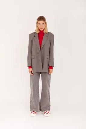 Oversized blazer - Grijs
