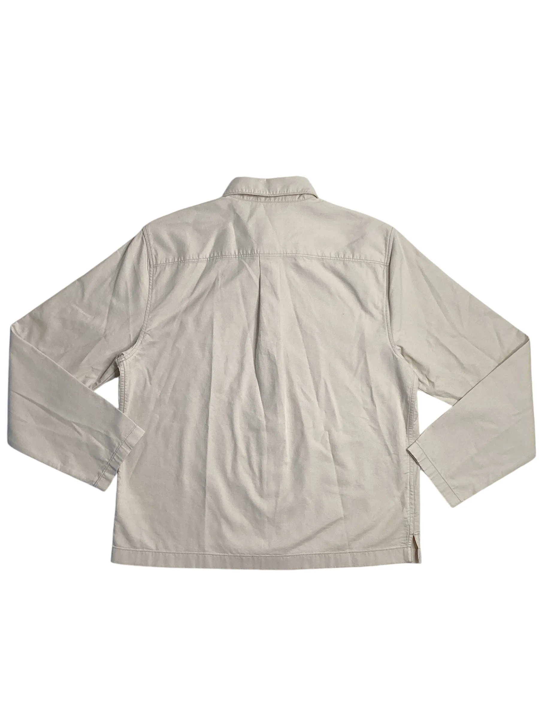 Perry Ellis Mens Beige Button Down Shacket Coat Jacket Beige XXL