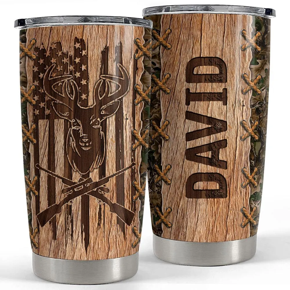 Personalized Deer Hunting Tumbler With Customize Name