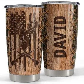 Personalized Deer Hunting Tumbler With Customize Name