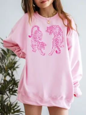 Pink Vintage Tigers Sweatshirt