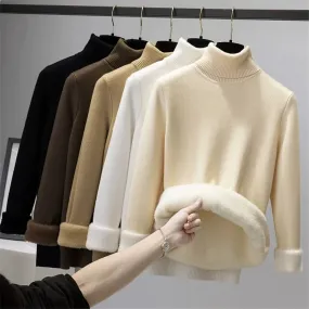 Pull en velours doublé de velours doux