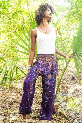 Purple Peacock Harem Pants | CozyCouture®