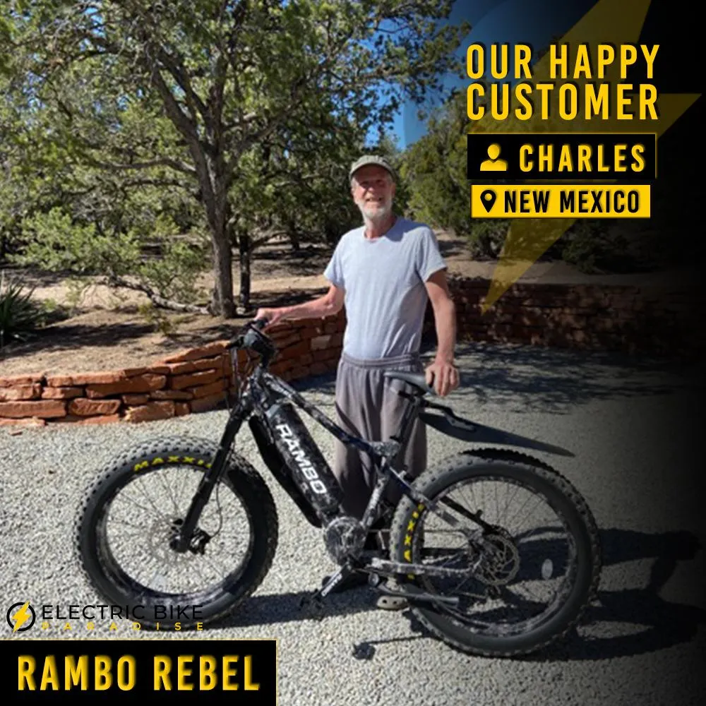 Rambo Rebel 2.0 48V/15Ah 1000W Fat Tire Electric Hunting Bike