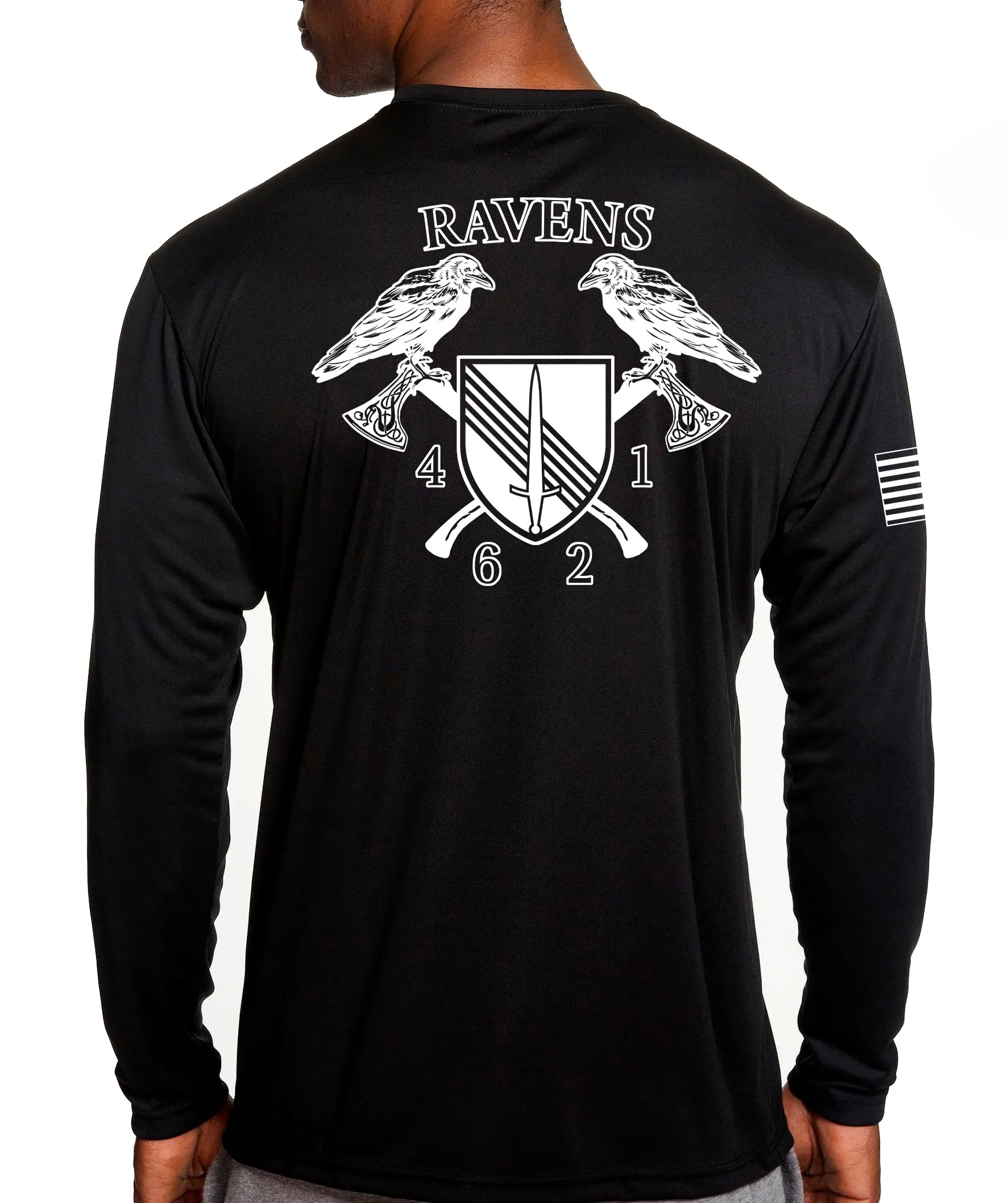 Ravens 6 4th Long Sleeve Performance PT Shirt. This shirt IS approved for PT.