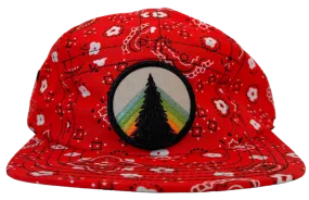 Redmond Five Panel Bandana Camp Cap / Rainbow Tree Patch